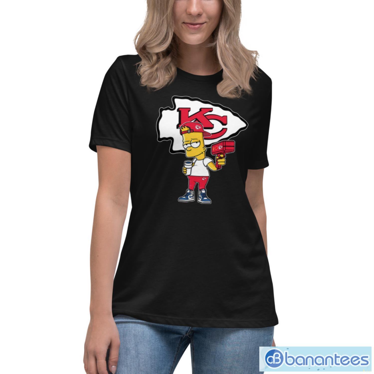 Kansas City Chiefs Nfl X Bart Simpson Unisex Adult T-Shirt - Banantees