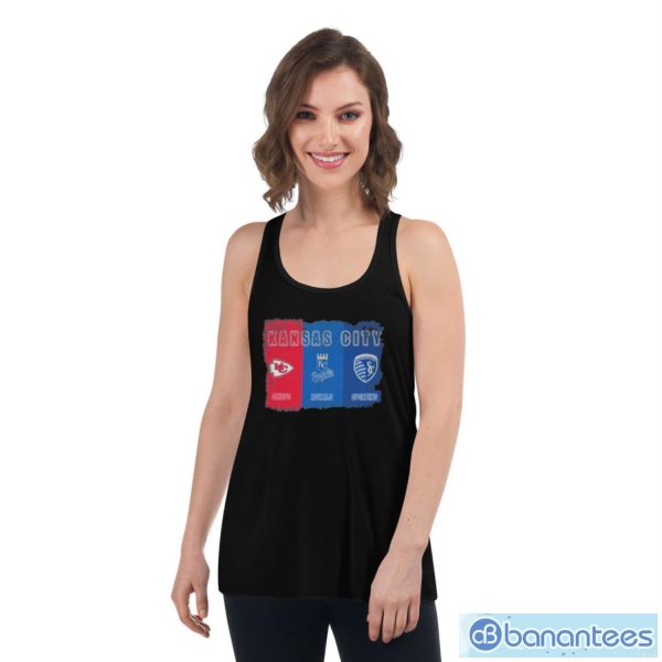 Kansas City Chiefs Royals And Sporting Team Players 2023 Shirt - Women's Flowy Racerback Tank