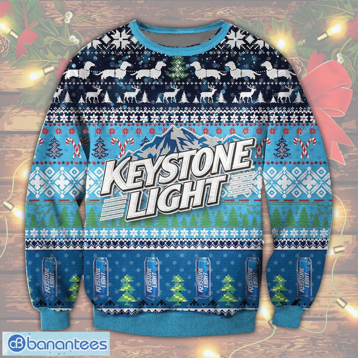 keystone light 3d ugly christmas sweater christmas gift image Keystone Light 3D Ugly Christmas Sweater Christmas Gift Product Photo 1