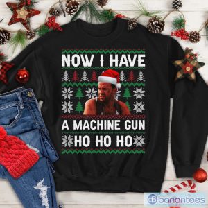 Now I Have A Machinegun Ho Ho Ho Ugly Christmas Sweatshirt, John McClane Christmas Shirt Product Photo 1