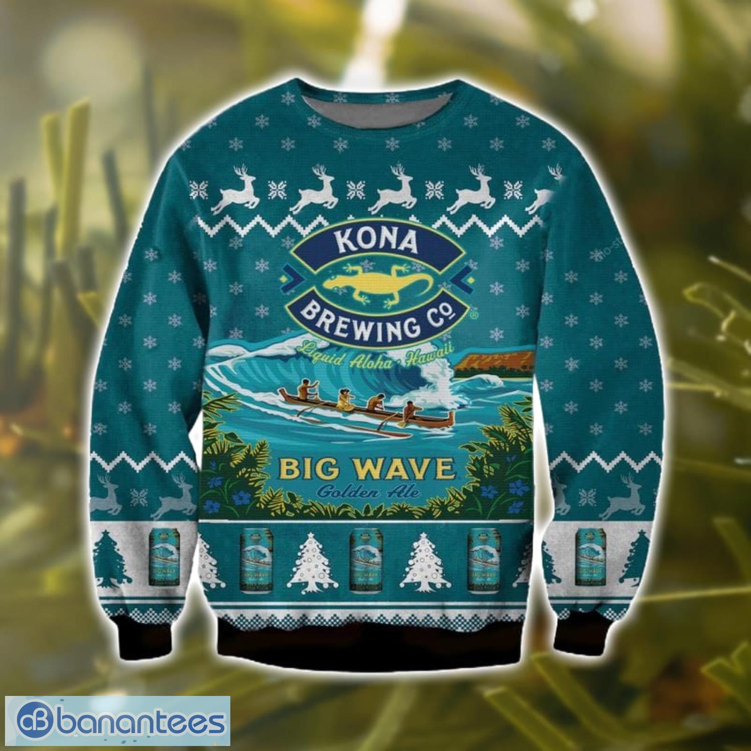 kona big wave 3d ugly christmas sweater christmas gift image Kona Big Wave 3D Ugly Christmas Sweater Christmas Gift Product Photo 1