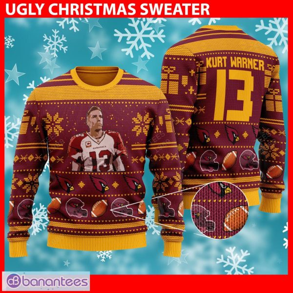 NFL Arizona Cardinals Custom Name Number Ugly Christmas Sweater - Banantees