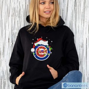 Santa Hat Texas Chicago Cubs Christmas Shirt Christmas Gift - Unisex Hoodie