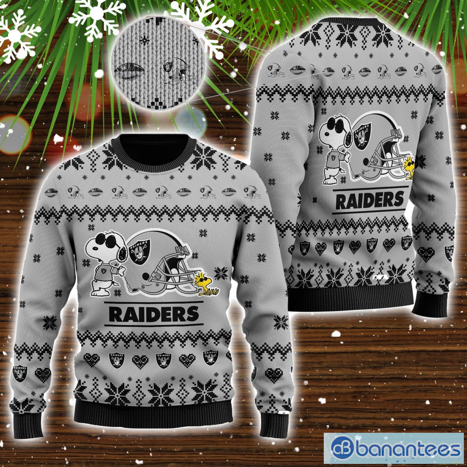Las Vegas Raiders Cute The Snoopy Show Football Helmet Name Sweater Product Photo 1