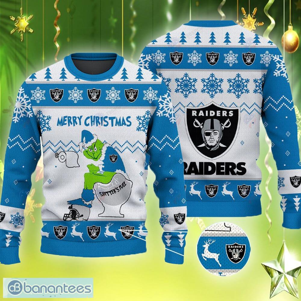 NFL Las Vegas Raiders Custom Name And Number Ugly Christmas Sweater  Christmas Gift For Sport Team - Banantees