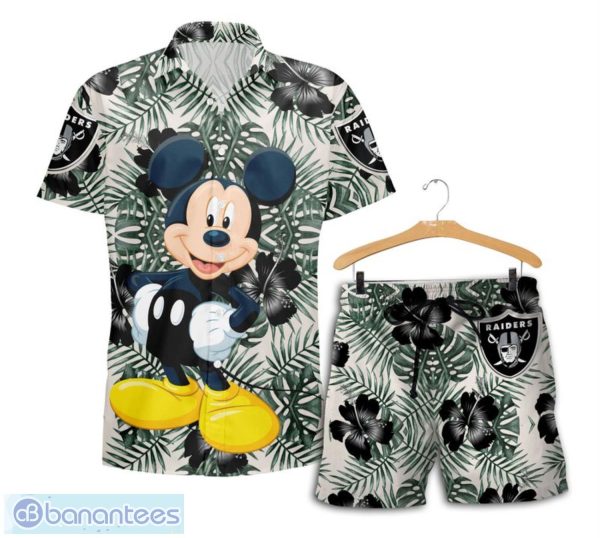 Las Vegas Raiders Mickey Hawaiian Shirt and Shorts Funny Summer Gift Product Photo 1