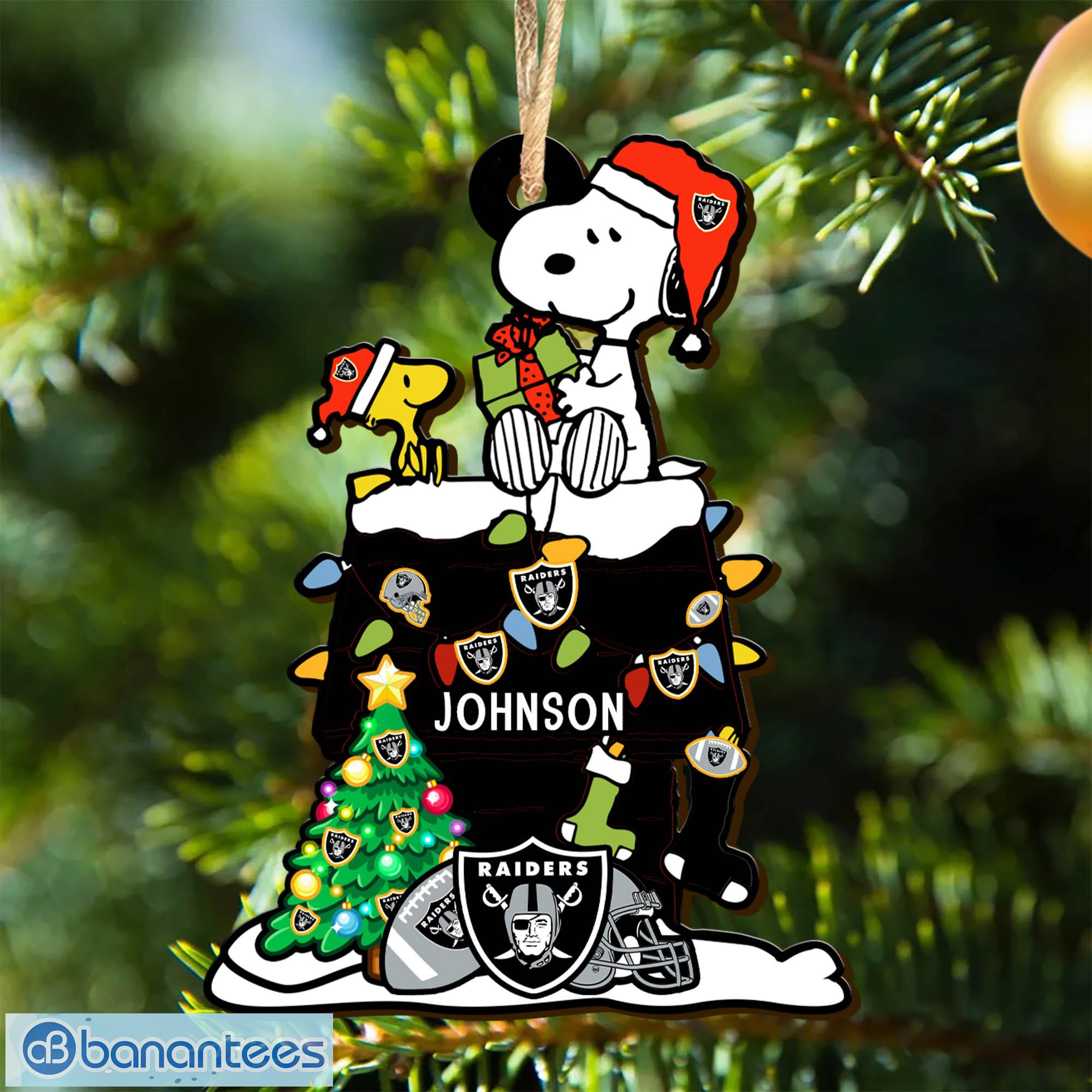 Las Vegas Raiders Custom Snoopy Peanuts Christmas Ornament Xmas Tree  Decorations - The best gifts are made with Love