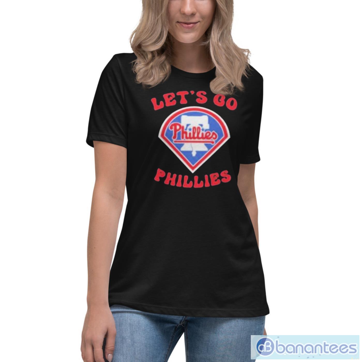 lets-go-phillies-baseball-logo-shirt-4.jpeg Let’s Go Phillies Baseball Logo Shirt - Women's Relaxed Short Sleeve Jersey Tee