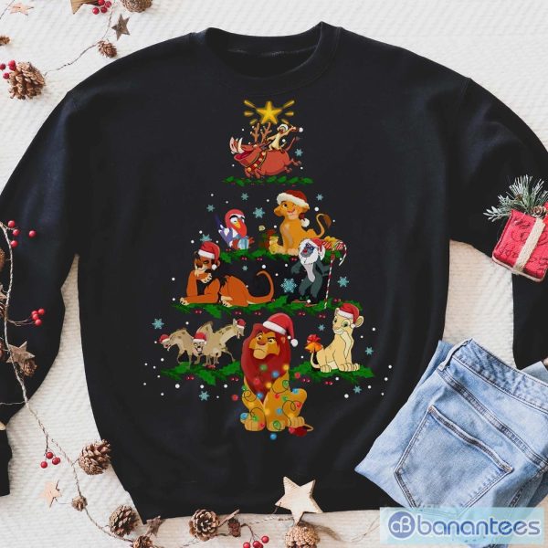 Lion Characters Christmas Tree Shirt, Christmas Party Shirt Product Photo 1