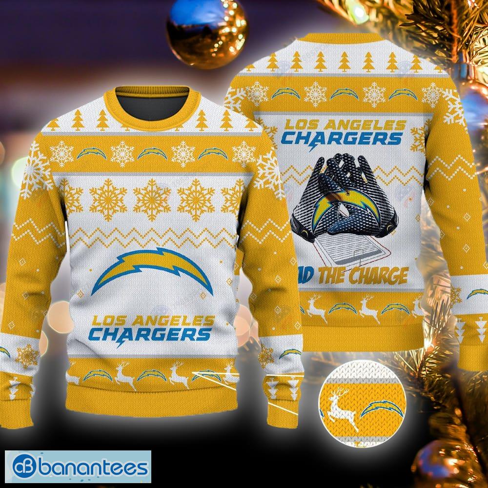 Los Angeles Chargers Ugly Christmas Sweater Pattern Hawaiian Shirt