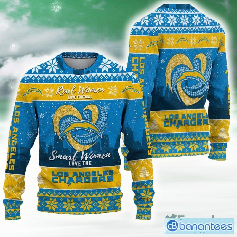 Los Angeles Chargers Football Team Logo Ugly Christmas Sweater