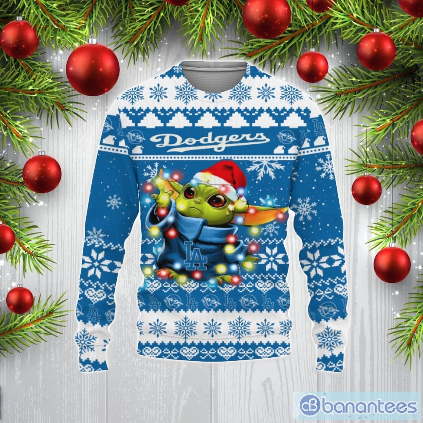 Los Angeles Dodgers Baby Yoda Star Wars Unisex Ugly Christmas 3D