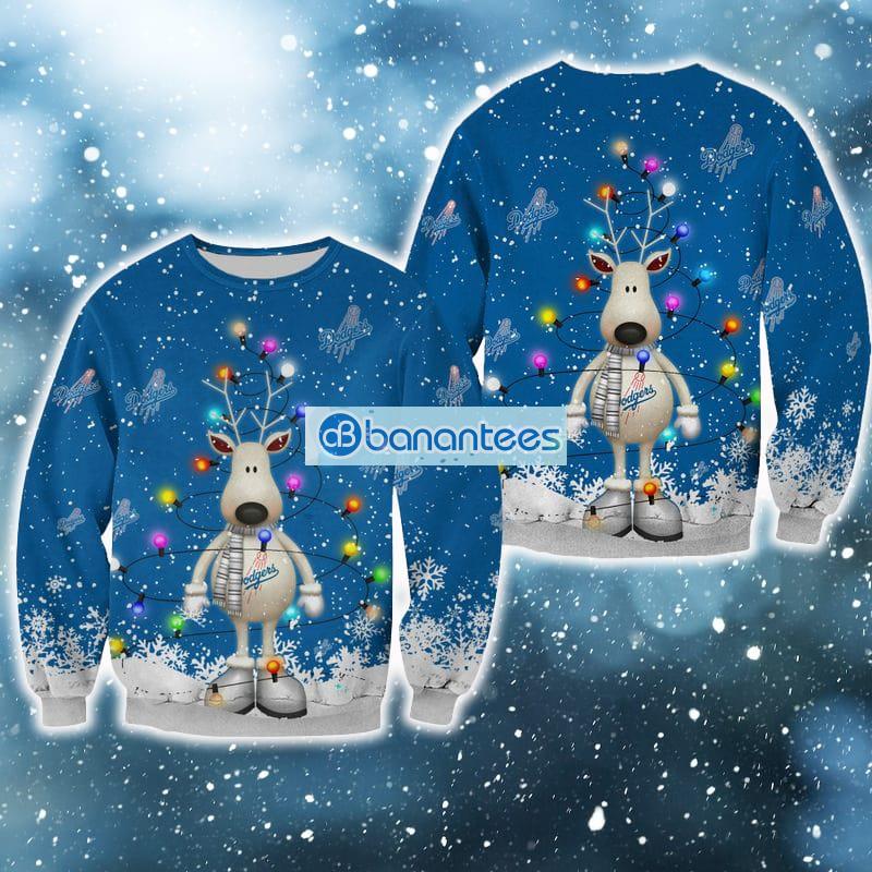 Los Angeles Dodgers Christmas Snowman Patterns Outwear Sweater New For Men  And Women Gift Holidays - Banantees