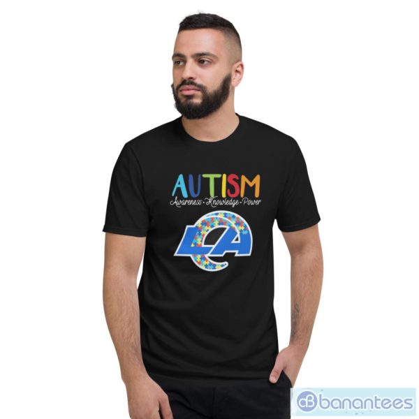 Los Angeles Rams Autism Awareness Knowledge Power T-Shirt - Short Sleeve T-Shirt