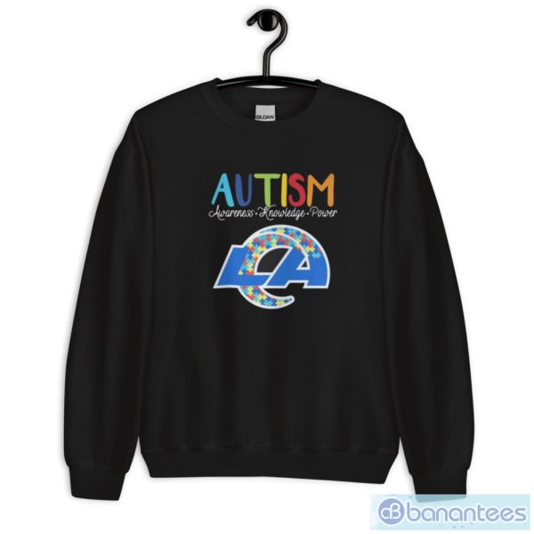 Los Angeles Rams Autism Awareness Knowledge Power T-Shirt - Unisex Crewneck Sweatshirt