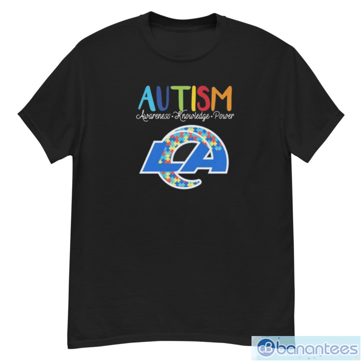 los angeles rams autism awareness knowledge power t shirt image Los Angeles Rams Autism Awareness Knowledge Power T-Shirt - G500 Men’s Classic T-Shirt