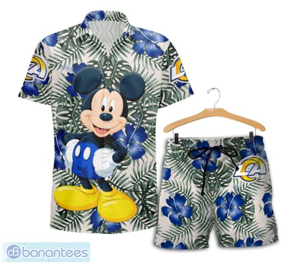 Los Angeles Rams Mickey Hawaiian Shirt and Shorts Funny Summer Gift Product Photo 1