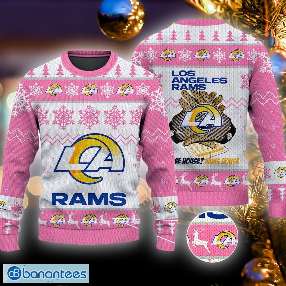 Los Angeles Rams Christmas Tree Pattern Ugly Christmas Sweater -  Freedomdesign