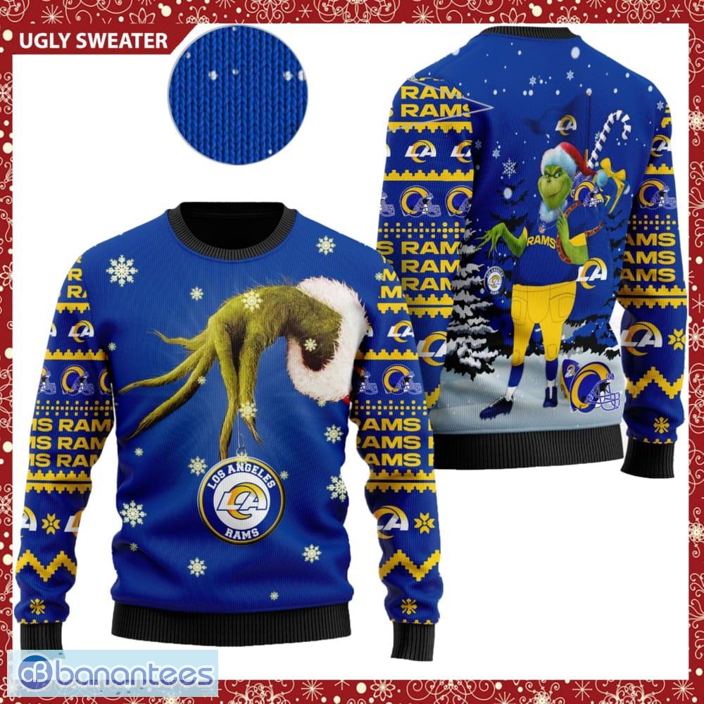 Los Angeles Rams Christmas Grinch Ugly Sweater For Men Women - Banantees