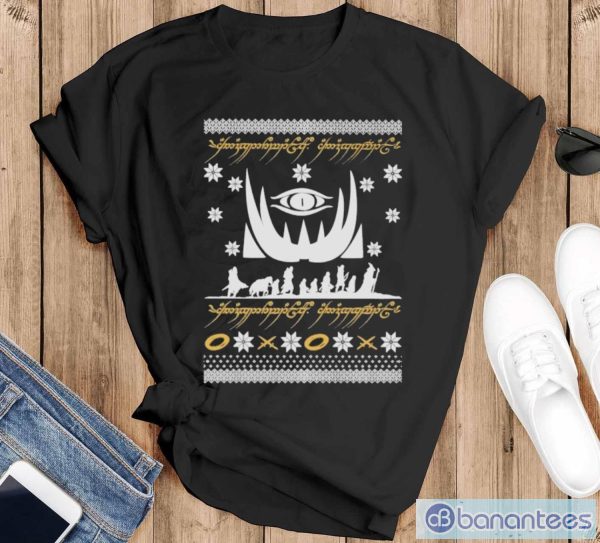 Lotr Ugly Christmas Shirt - Black T-Shirt