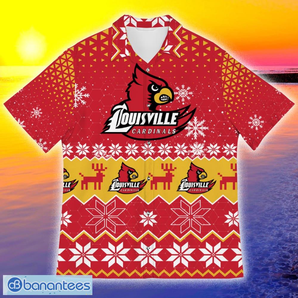 NCAA Louisville Cardinals Red White Hawaiian Shirt All Over Print