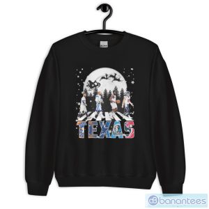 Happy Holidays Christmas Texas Sports Team Abbey Road Signatures Shirt - Unisex Crewneck Sweatshirt