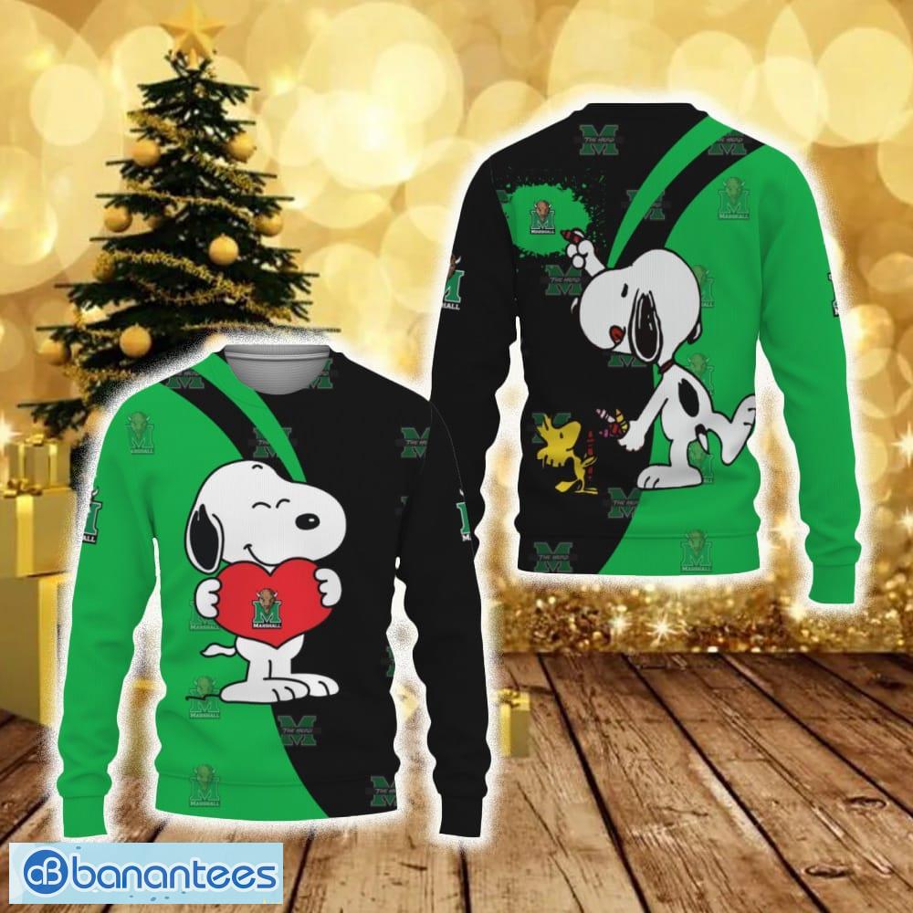 Marshall Thundering Herd Snoopy Cute Heart American Sports Team