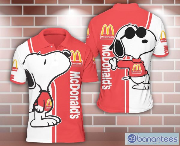 mcdonald's Snoopy Kiss 3D Polo Shirt For Sport Lover Product Photo 1