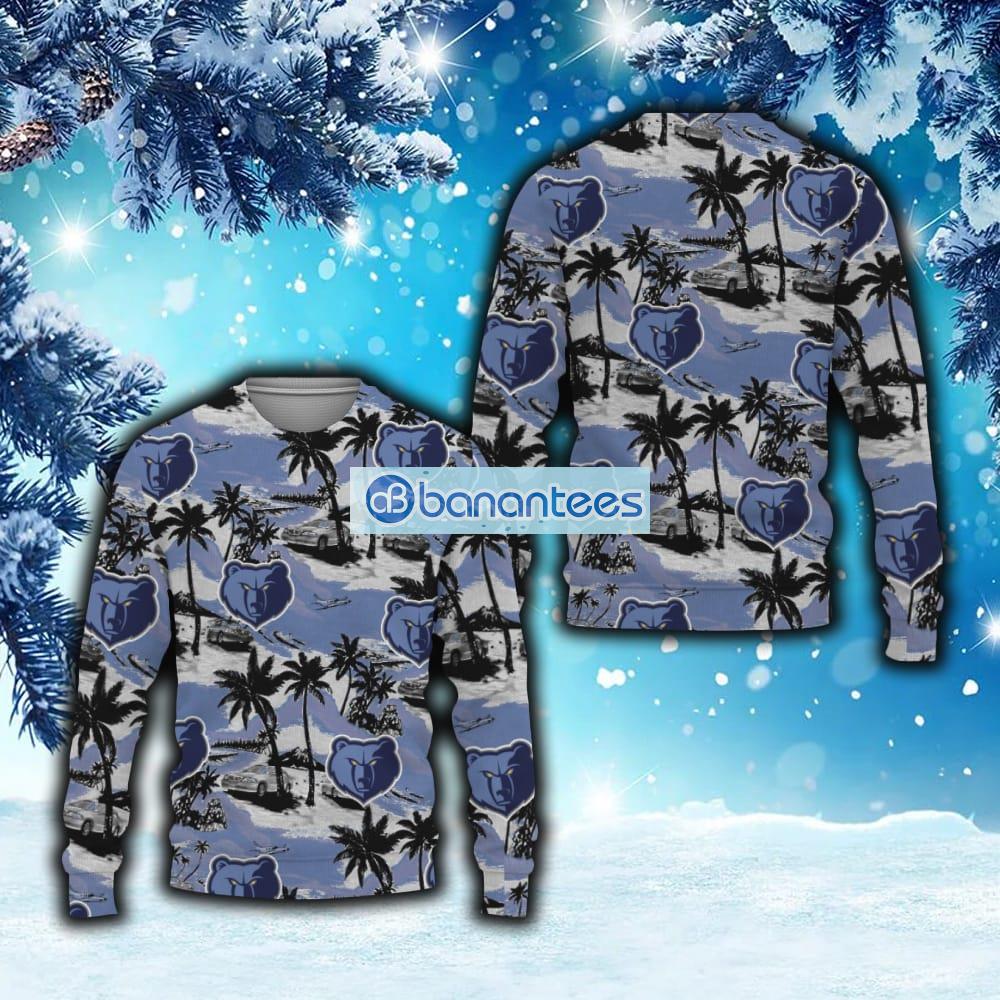 Memphis Grizzlies Tropical Patterns Club New Trends Coconut Tree Sweater AOP Christmas Fans For Men And Women - Memphis Grizzlies Tropical Patterns Club New Trends Coconut Tree Sweater AOP Christmas Fans For Men And Women