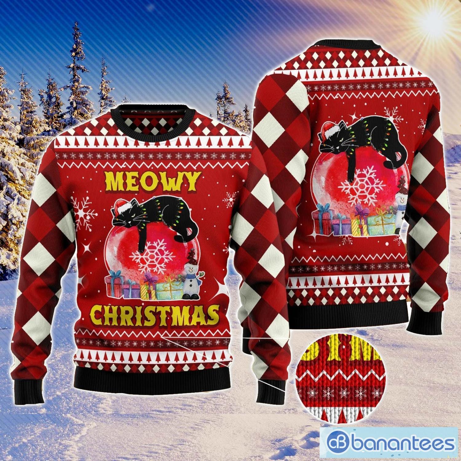 Meowy christmas outlet light up sweater