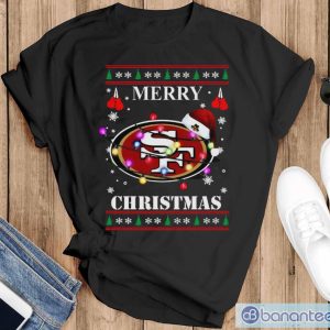 Merry Christmas San Francisco 49ers T Shirt - Black T-Shirt