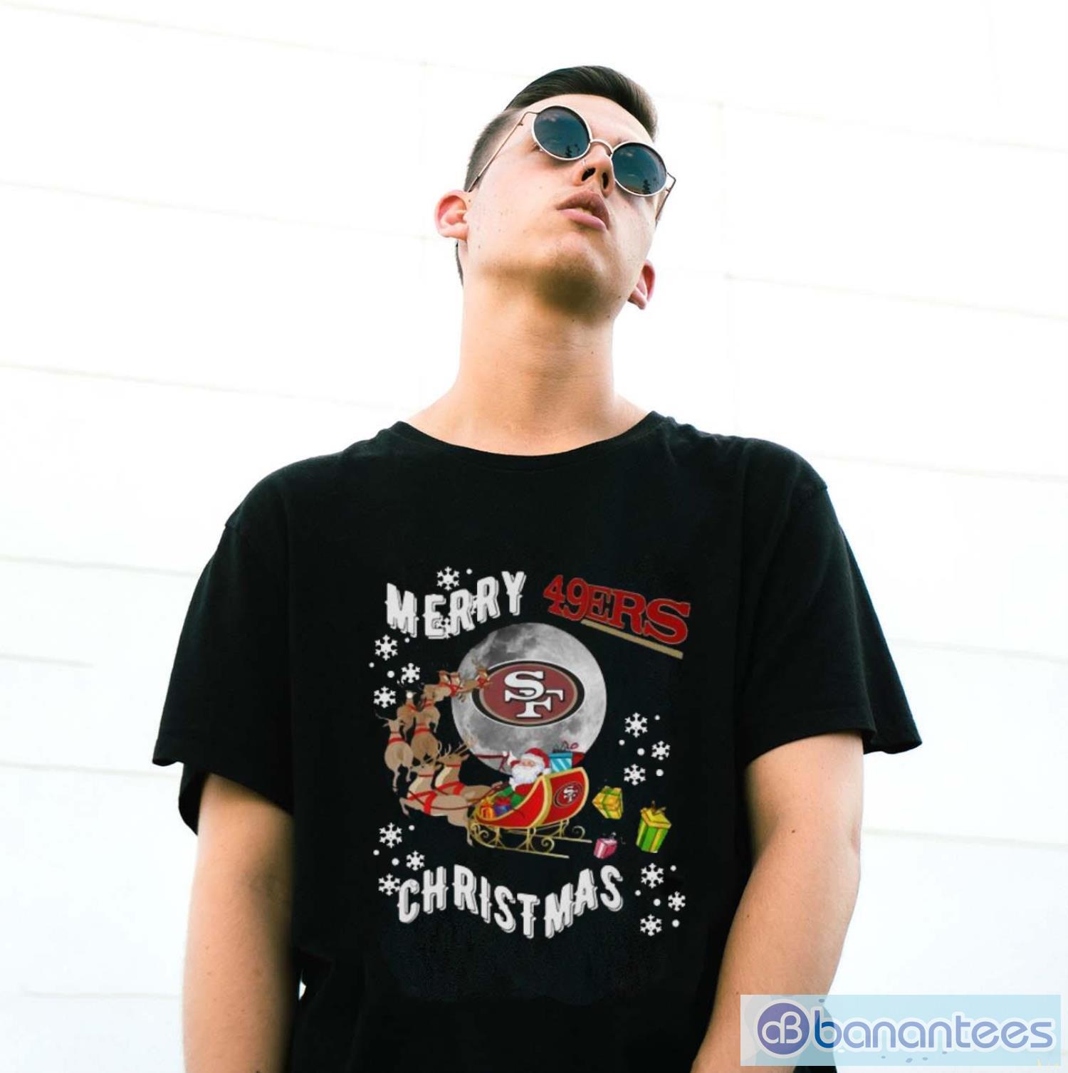merry christmas santa claus san francisco 49ers shirt 2 image Merry christmas santa claus san francisco 49ers shirt - G500 Gildan T-Shirt