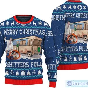 Merry Christmas Shirtters Full Blue Ugly Sweater Christmas Christmas Gift For Men And Women Party Holiday Product Photo 1
