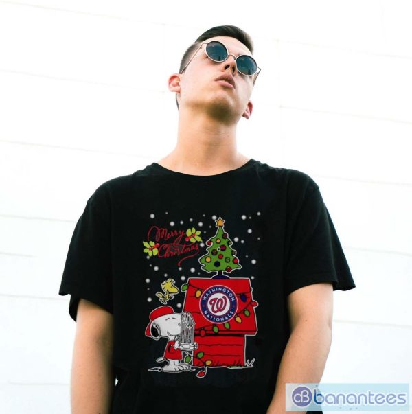 Merry Christmas Ugly Sweat Snoopy Washington Nationals Shirt - G500 Gildan T-Shirt