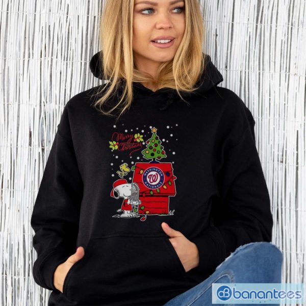 Merry Christmas Ugly Sweat Snoopy Washington Nationals Shirt - Unisex Hoodie