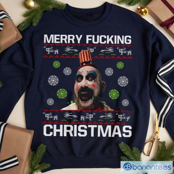 Merry Fcking Christmas Sweater, Captain Spaulding Shirt, Horror Halloween Christmas Shirt Xmas Unisex Gift Product Photo 1