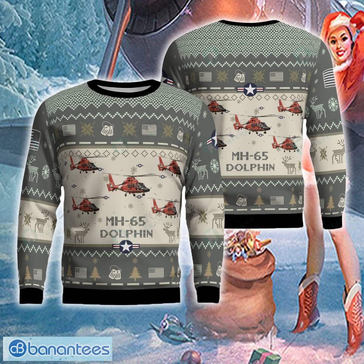 MH 65 Dolphin HH 65 MH65 HH65 Aircraft Ugly Christmas Sweater For