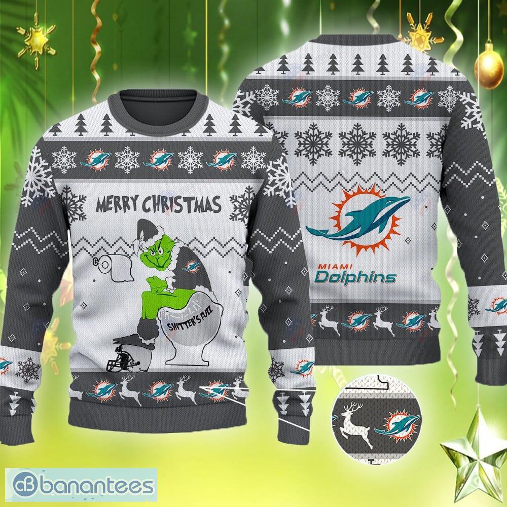 Sweater Snow Team Logo Miami Dolphins Ugly Christmas Sweater