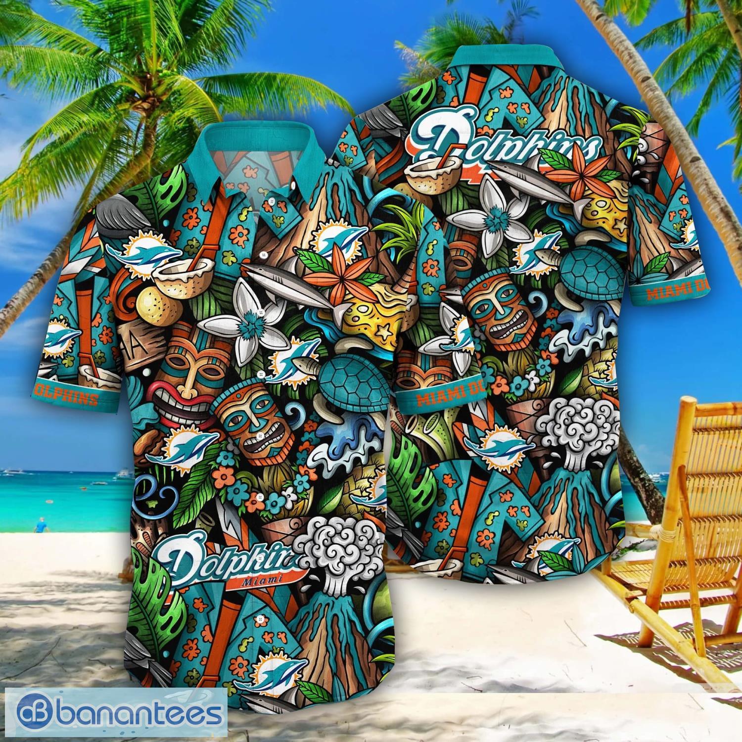 Miami dolphins clearance hawaiian shirt