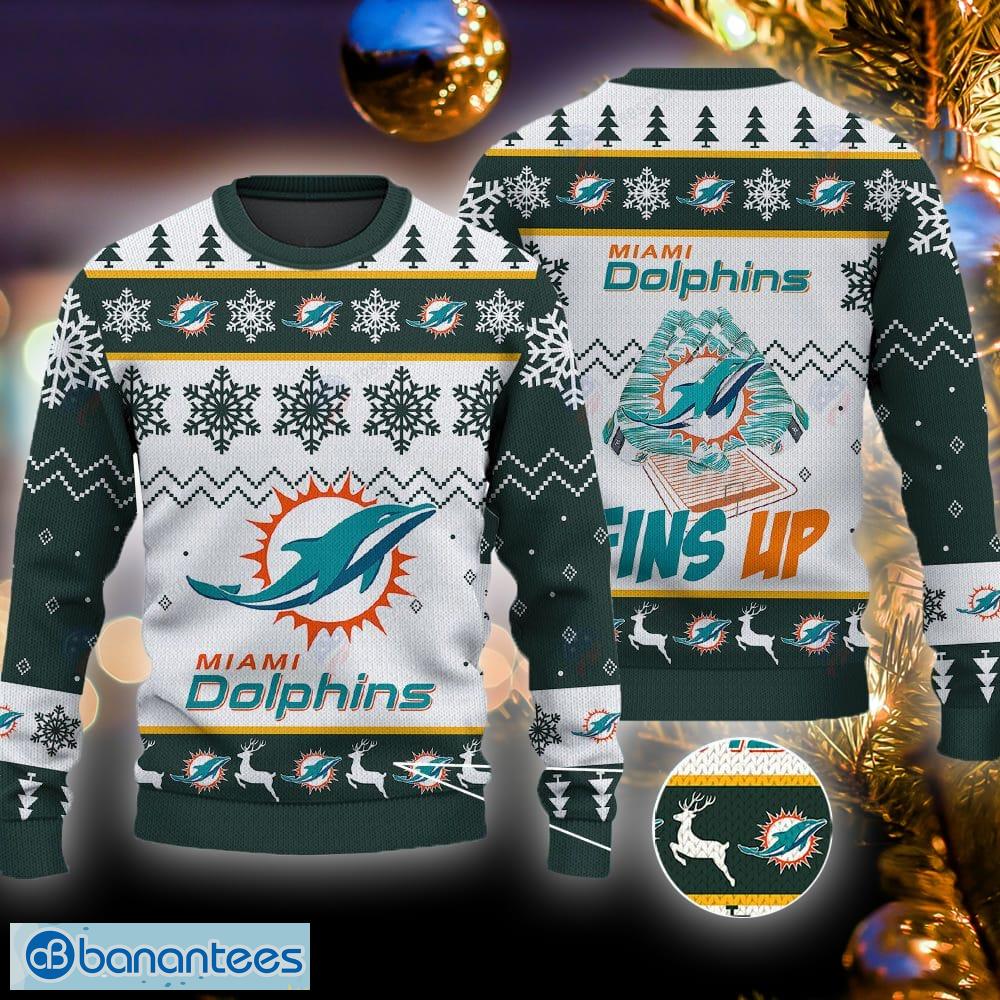 Miami Dolphins Basic Knitted Ugly Christmas Sweater AOP Gift For