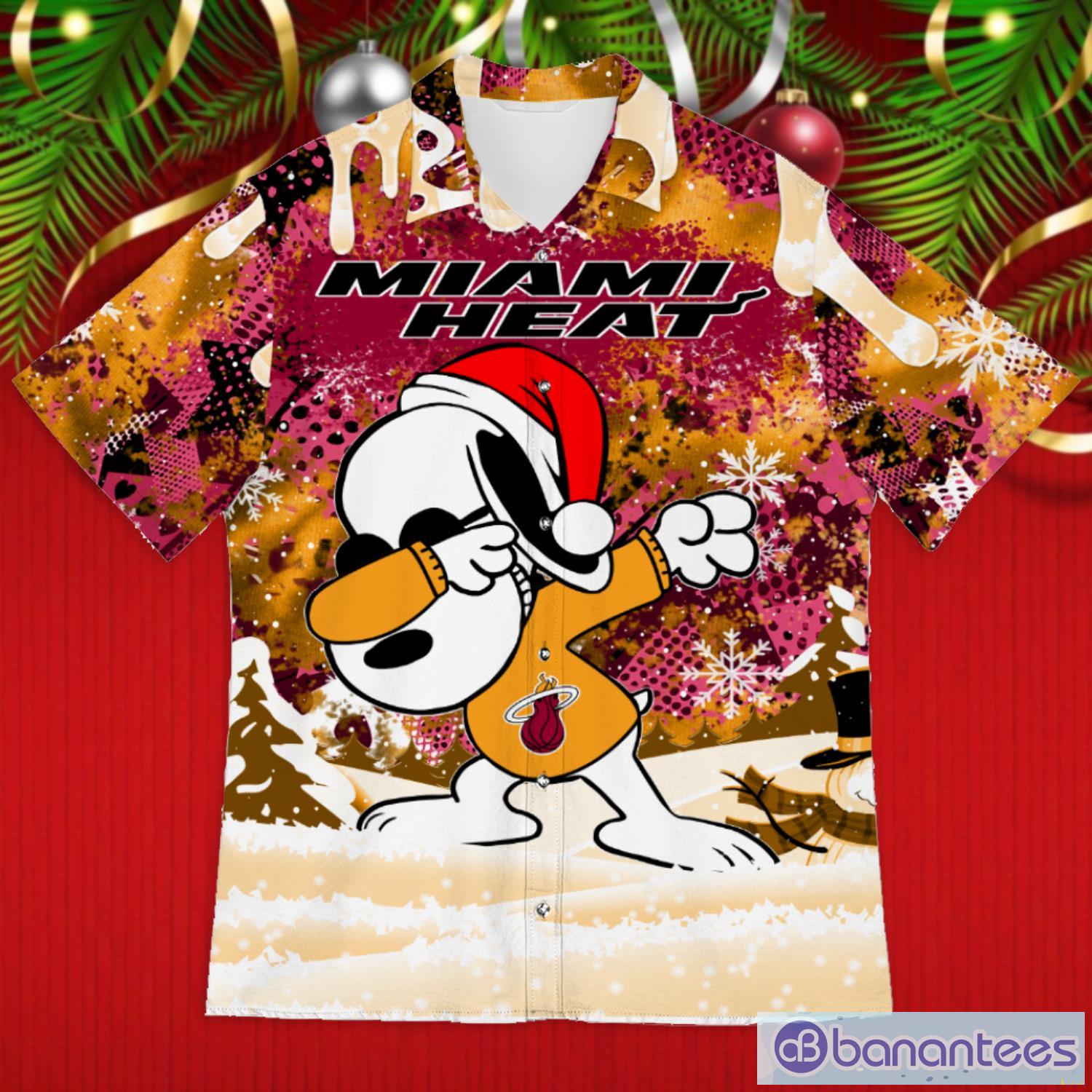 Miami Heat Snoopy Dabbing The Peanuts American Christmas Dripping