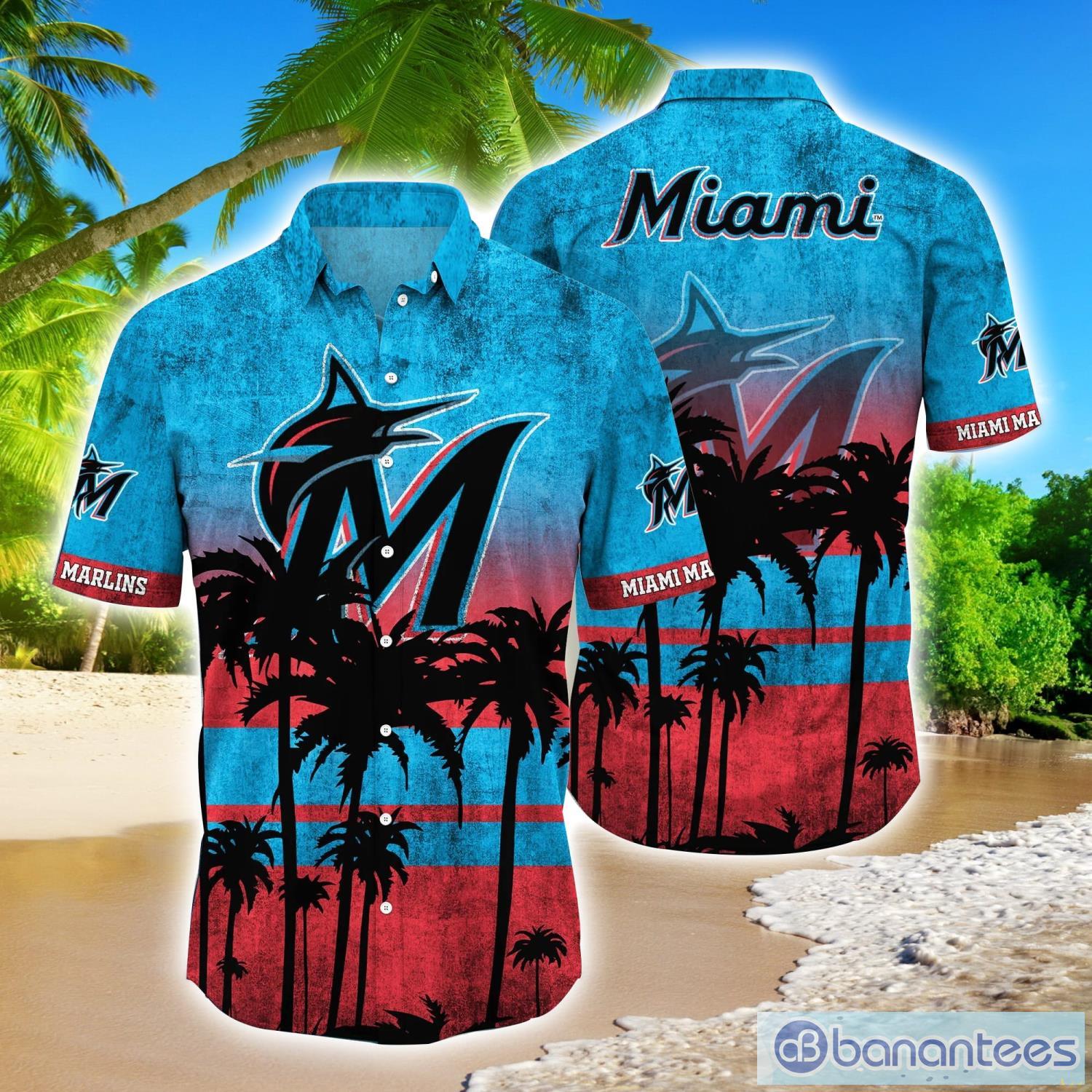 MLB Miami Marlins Logo Hot Hawaiian Shirt Gift For Men And Women Color  White - Banantees