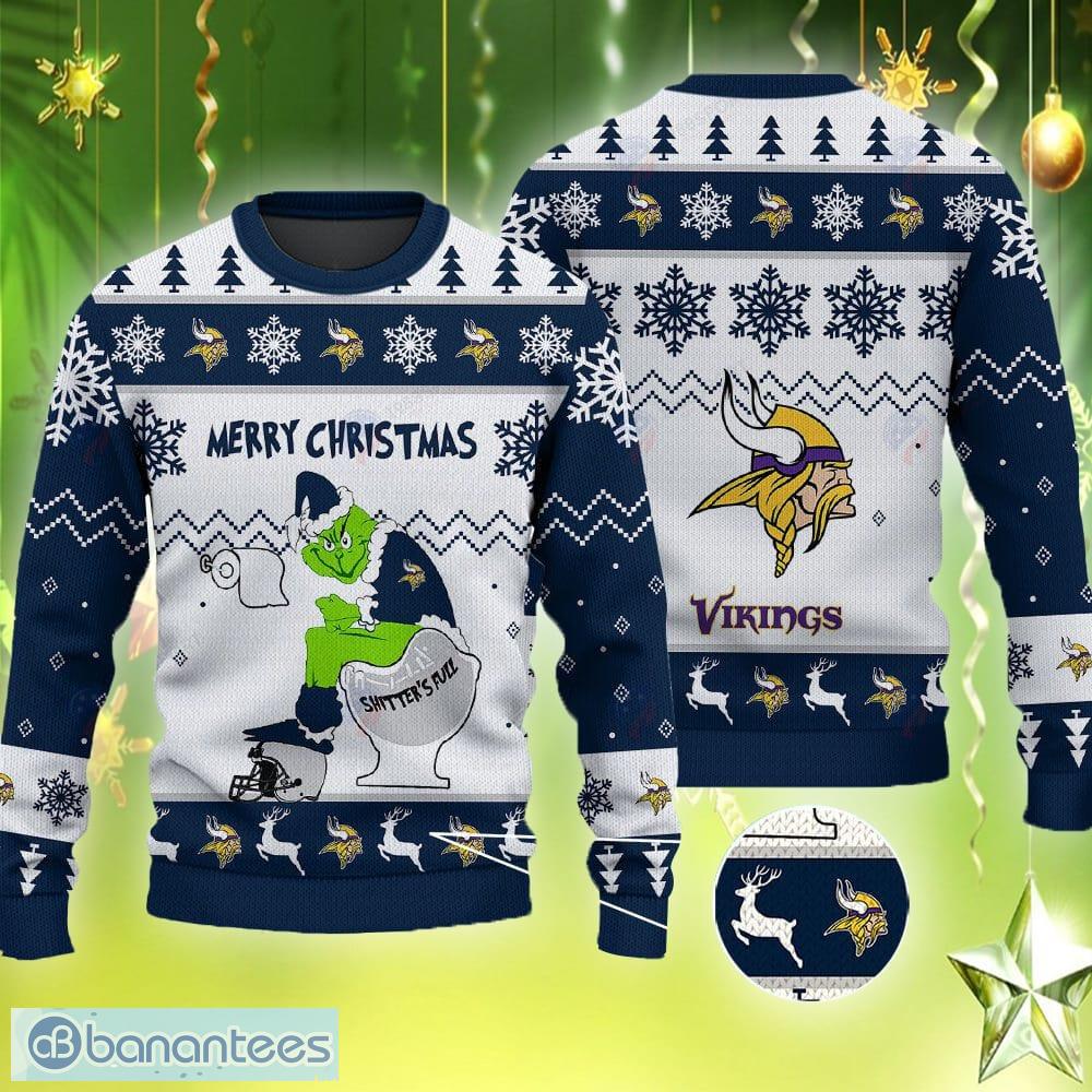 Minnesota Vikings Christmas Jumper Graphic Crew Sweatshirt - Mens