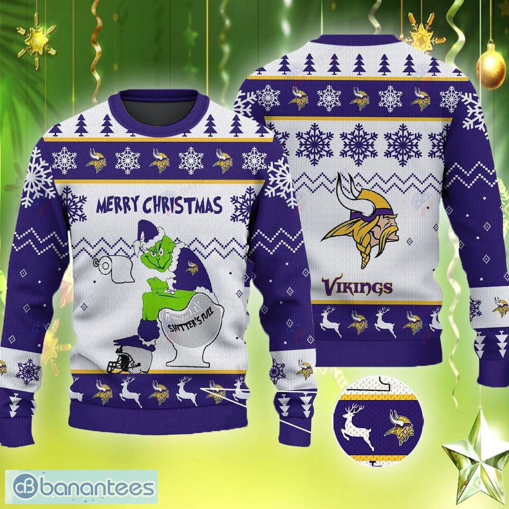 NFL Vikings Minnesota Funny Grrinch Knitting Pattern Christmas