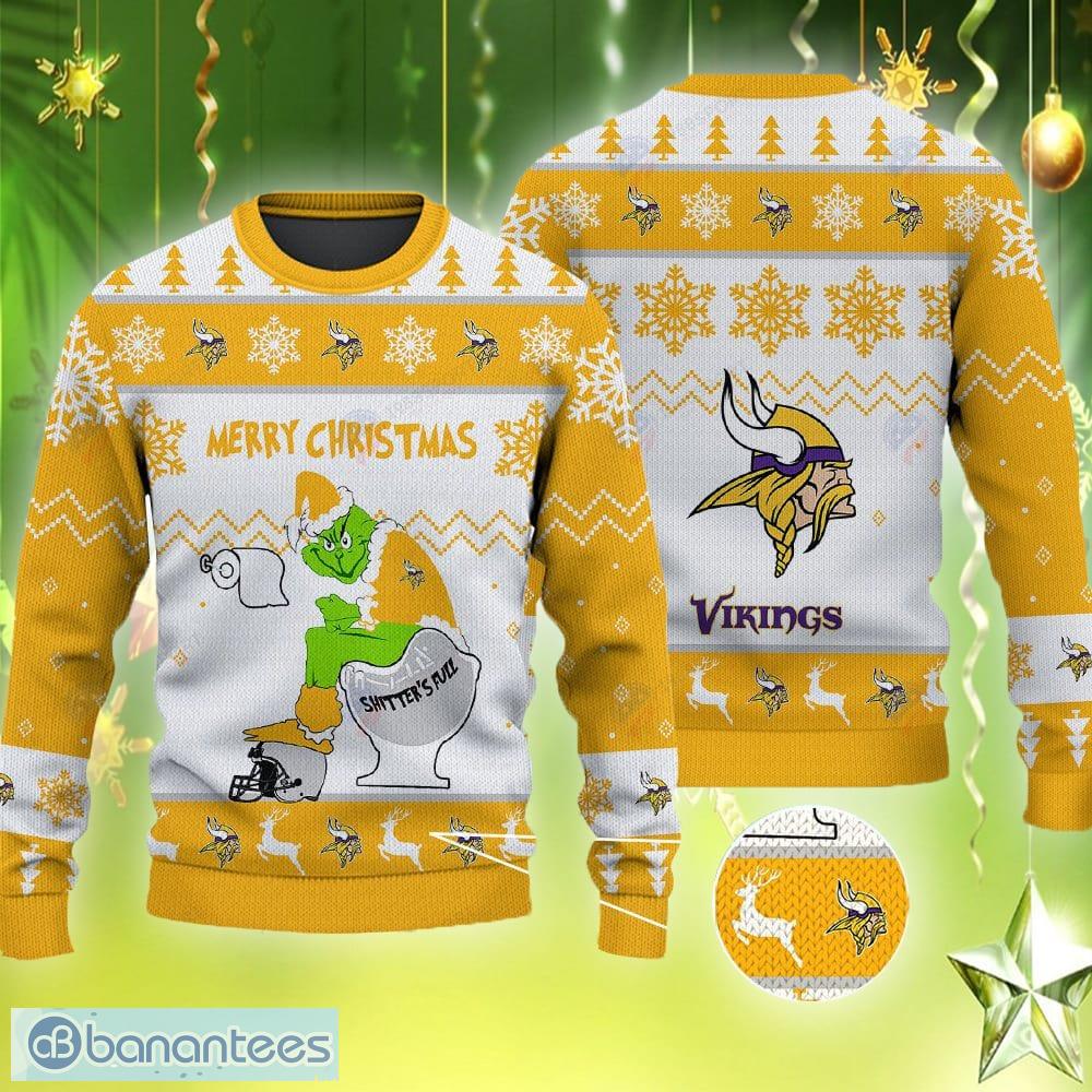 Minnesota Vikings Grinch Christmas AOP Sweater