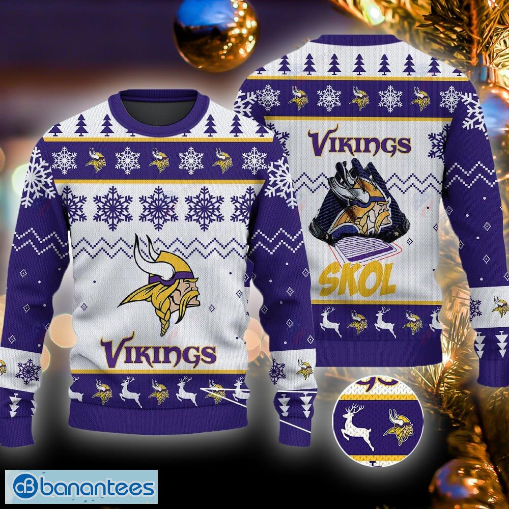 NFL Minnesota Vikings Custom Christmas Gift 3D Ugly Christmas