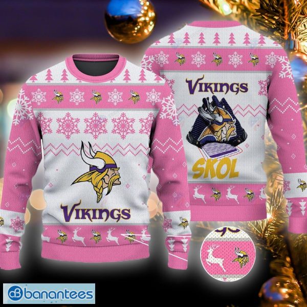 NFL Minnesota Vikings Custom Name And Number Cute Ugly Christmas Sweater  Christmas Gift - Banantees