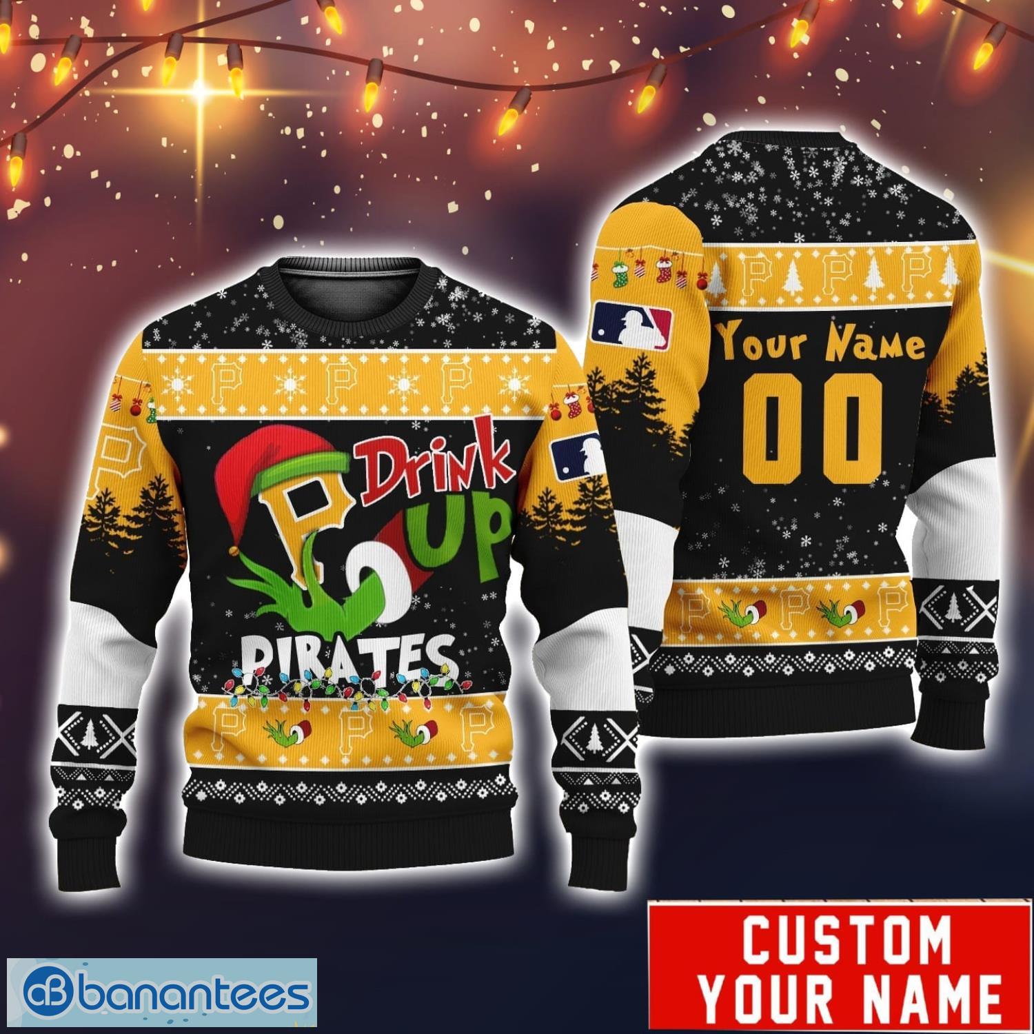 Christmas Gift MLB Pittsburgh Pirates Logo With Funny Grinch Christmas Red  Ugly Sweater – G Fanatics
