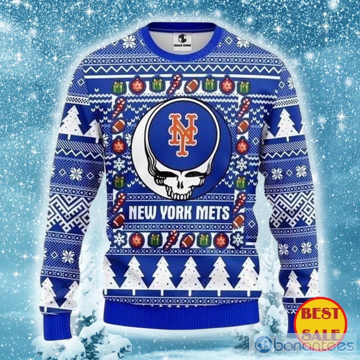 MLB New York Yankees Ugly Christmas Sweater The Intelligence Of The Skull -  Banantees