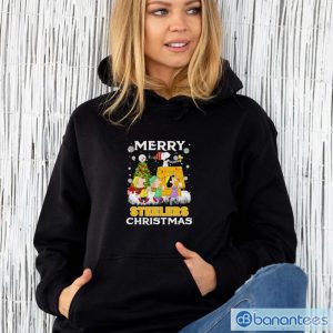 The Peanut Pittsburgh Steelers Christmas Tree Merry Christmas Shirt - Unisex Hoodie